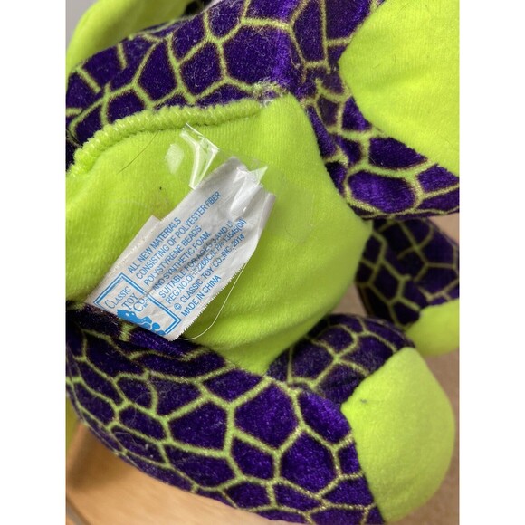 Classic Toy Company Purple and Green Stuffed Animal Plush Dragon - Picture 6 of 6